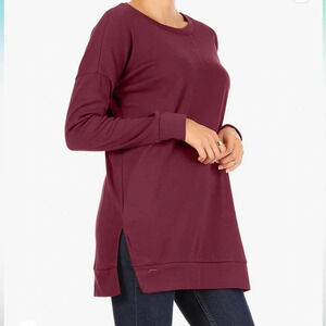 NWT! Women’s loose fit long sleeve red tunic top XS